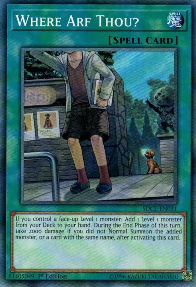 Image for Where Arf Thou? (SDCL-EN031) (SDCL) - YuGiOh