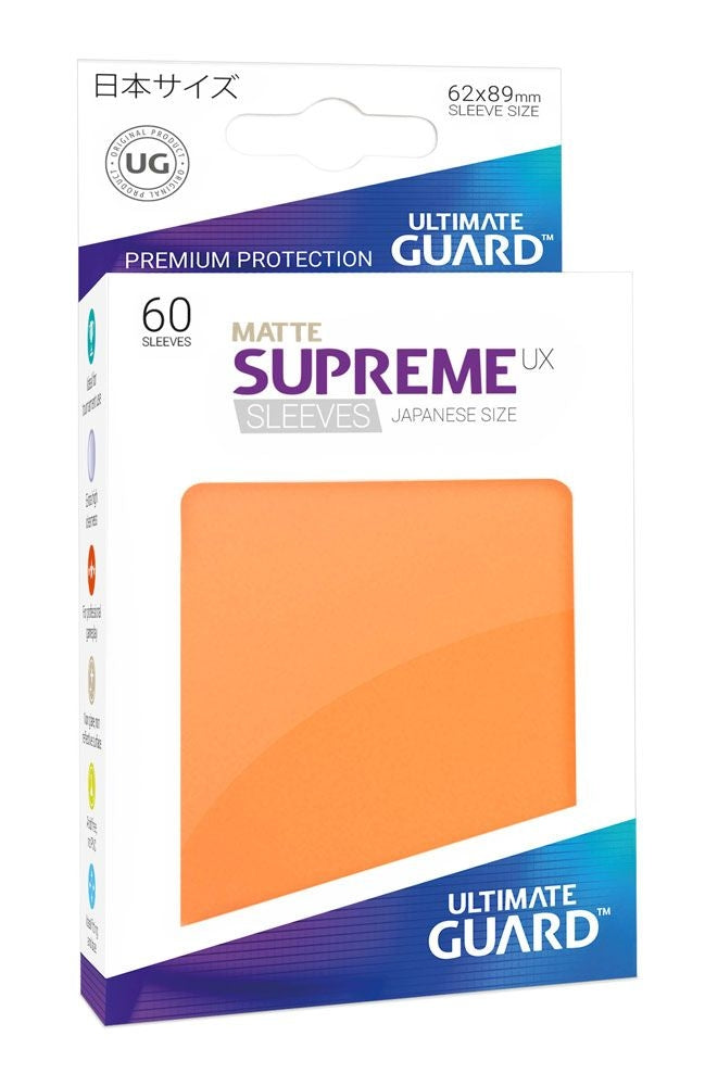 Image for Double Matte Sleeve - Supreme UX Sleeves Japanese Orange (60-Pack) - Card Sleeves