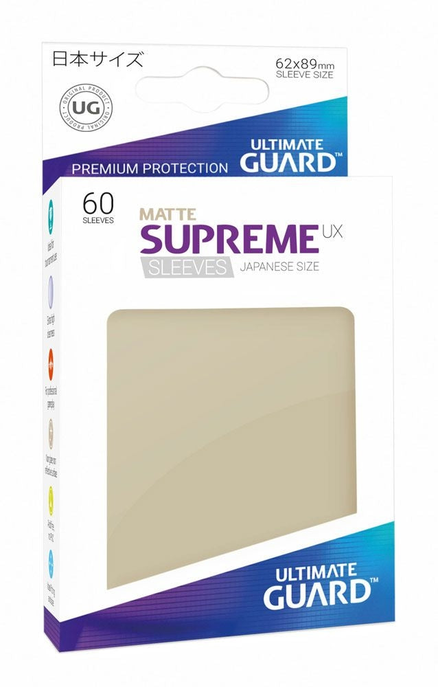 Image for Double Matte Sleeve - Supreme UX Sleeves Japanese Sand (60-Pack) - Card Sleeves