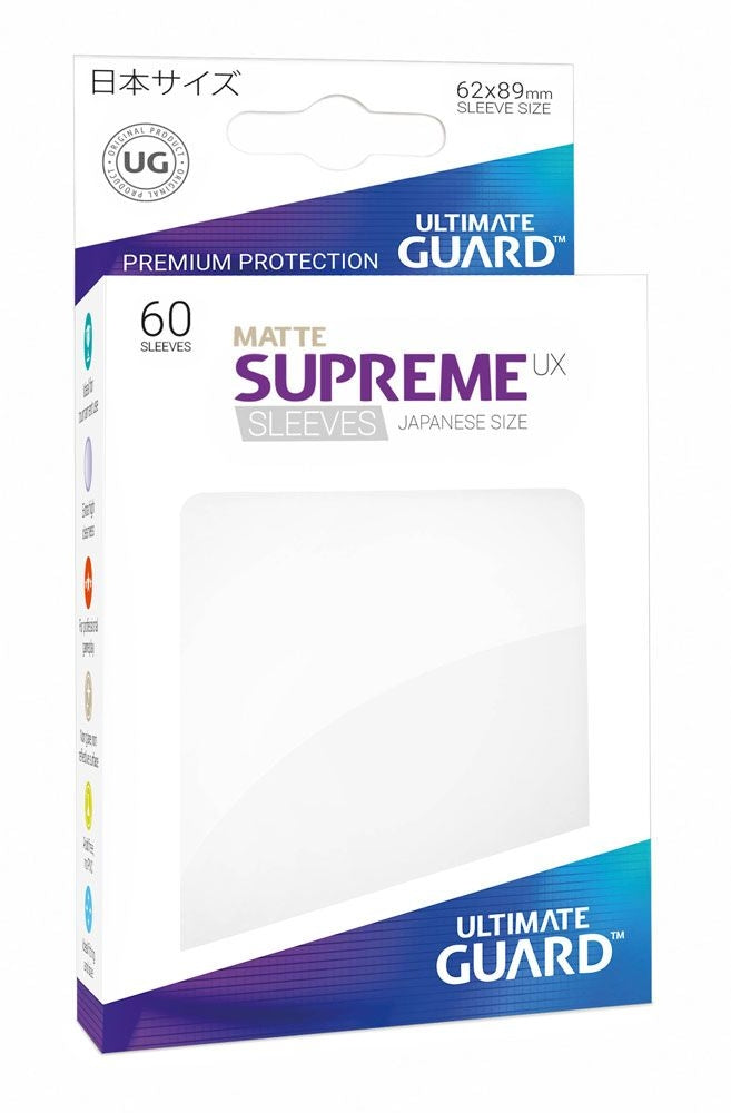 Image for Double Matte Sleeve - Supreme UX Sleeves Japanese White (60-Pack) - Card Sleeves
