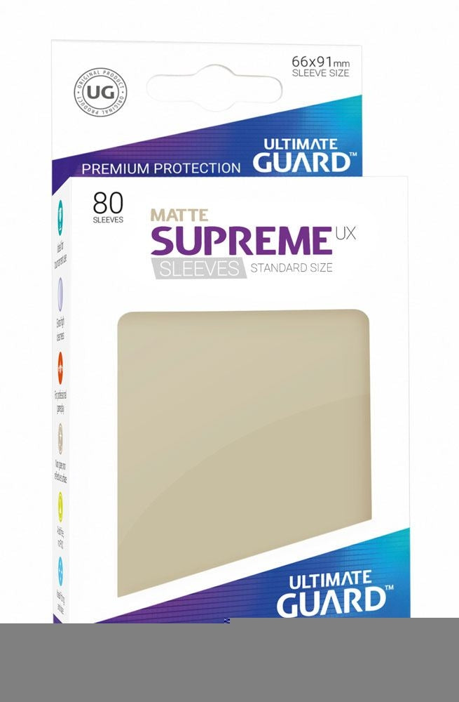 Image for Double Matte Sleeve - Supreme UX Sleeves Sand (80-Pack) - Card Sleeves