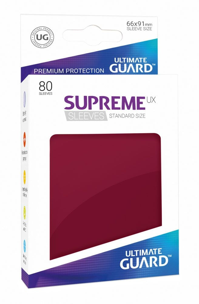 Image for Gloss Sleeve - Supreme UX Sleeves Burgundy (80-Pack) - Card Sleeves