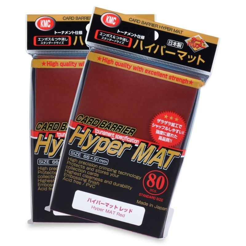 Image for KMC Card Barrier - Hyper Matte - Red (80-Pack) - Card Sleeves