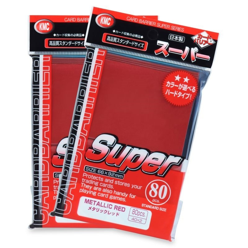 Image for KMC Card Barrier - Super Series - Metallic Red (80-Pack) - Card Sleeves