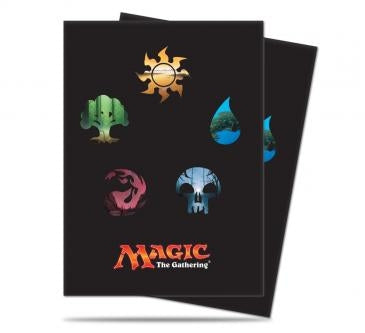 Image for Mana 5 Symbols Deck Protector Sleeves for Magic: The Gathering (80-Pack) - Card Sleeves