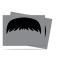 Image for Mustachio Grey Standard Deck Protectors (50-Pack) - Card Sleeves