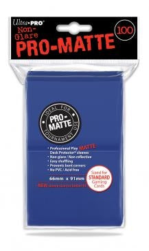 Image for Pro-Matte Standard Deck Protectors - Blue (100-Pack) - Card Sleeves