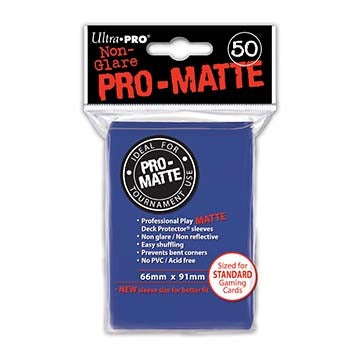 Image for Pro-Matte Standard Deck Protectors - Blue (50-Pack) - Card Sleeves