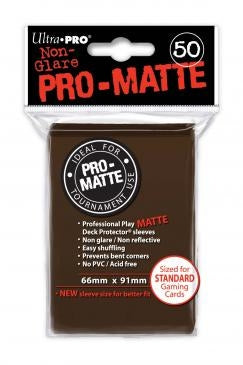 Image for Pro-Matte Standard Deck Protectors - Brown (50-Pack) - Card Sleeves
