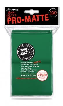 Image for PRO-Matte Standard Deck Protectors - Green (100-Pack) - Card Sleeves