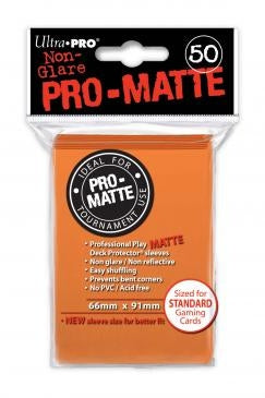 Image for Pro-Matte Standard Deck Protectors - Orange (50-Pack) - Card Sleeves
