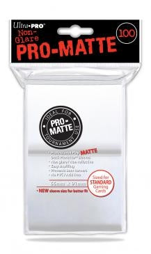 Image for PRO-Matte Standard Deck Protectors - White (100-Pack) - Card Sleeves