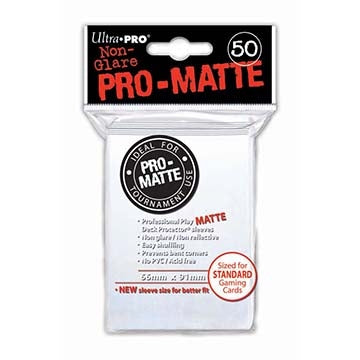 Image for Pro-Matte Standard Deck Protectors - White (50-Pack) - Card Sleeves