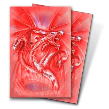 Image for Red Diamond Dragon Small Deck Protectors by Monte Moore (50-Pack) - Card Sleeves