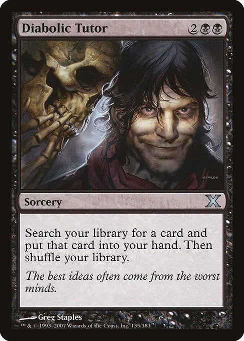 Image for Diabolic Tutor (135) (10th Edition) - Magic: The Gathering