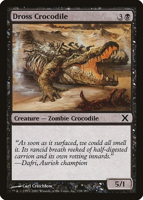 Image for Dross Crocodile (138) (10th Edition) - Magic: The Gathering