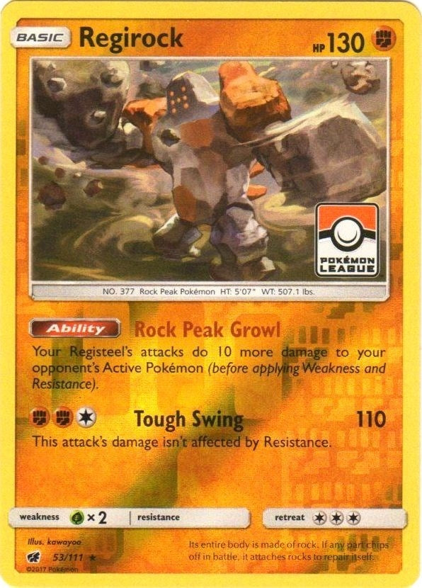 Image for Regirock - 53/111 (Pokemon League) (053/111) (PR) - Pokemon