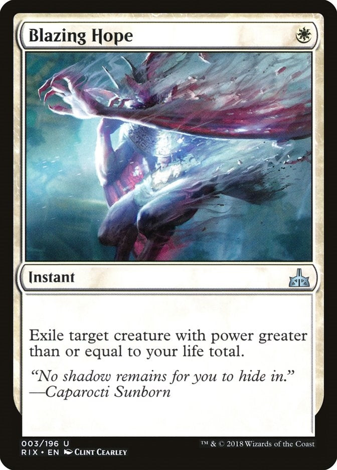 Image for Blazing Hope (3) (Rivals of Ixalan) - Magic: The Gathering