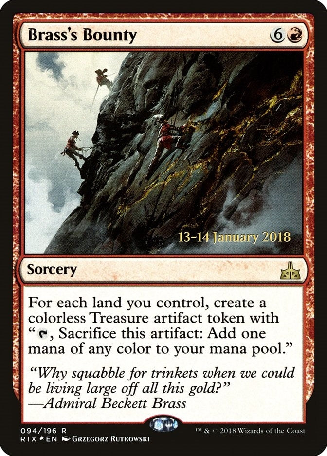 Image for Brass's Bounty (RIX) (94) (Prerelease Cards) - Magic: The Gathering