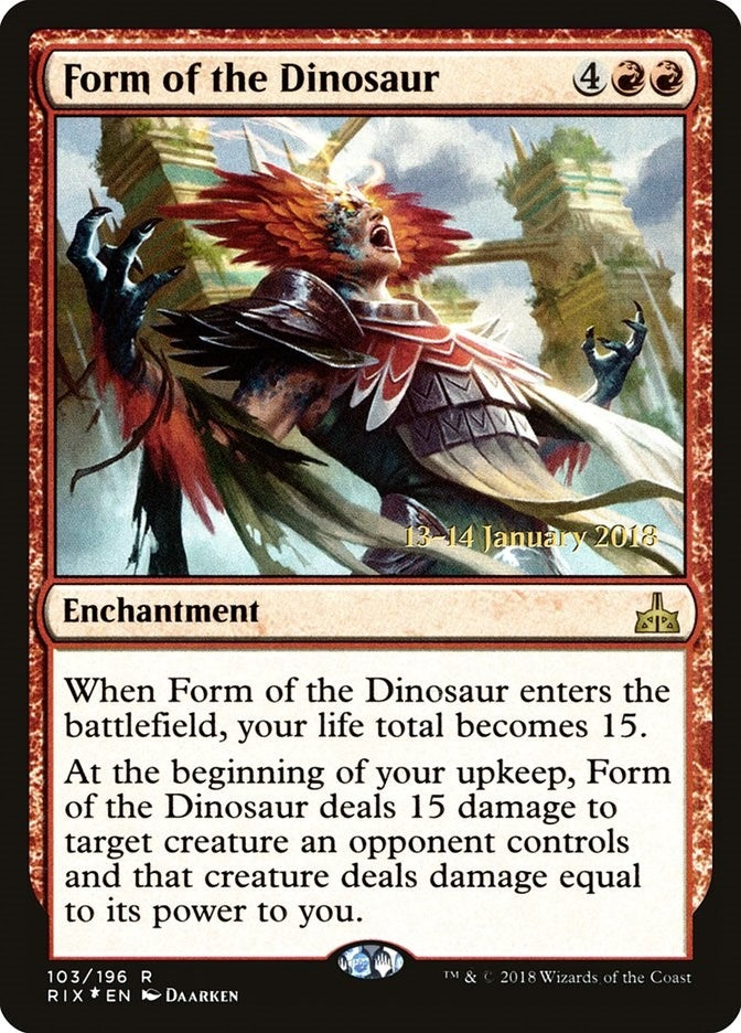Image for Form of the Dinosaur (103) (Prerelease Cards) - Magic: The Gathering
