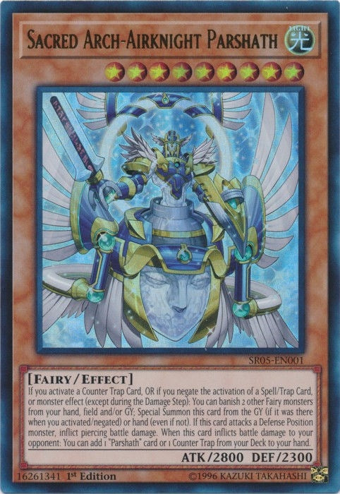 Image for Sacred Arch-Airknight Parshath (SR05-EN001) (SDWL) - YuGiOh