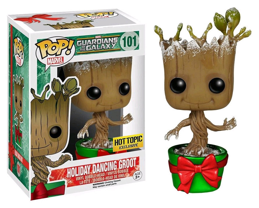 Image for Guardians of the Galaxy: Holiday Dancing Groot (Metallic) (Bobble-Head) (Hot Topic Exclusive) - Funko