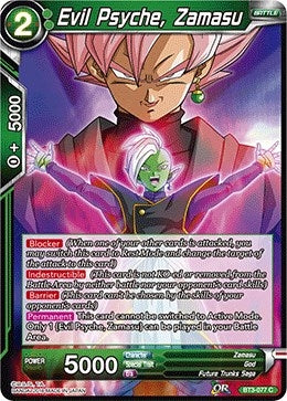 Image for Evil Psyche, Zamasu (BT3-077) (Cross Worlds) - Dragon Ball Super: Masters
