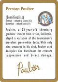 Image for 1996 Preston Poulter Biography Card (World Championship Decks) - Magic: The Gathering