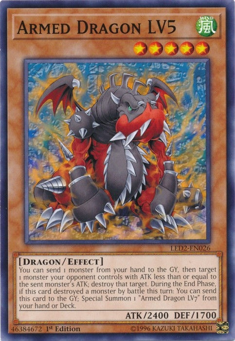 Image for Armed Dragon LV5 (LED2-EN026) (LDAM) - YuGiOh