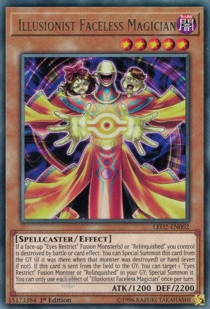 Image for Illusionist Faceless Magician (LED2-EN002) (LDAM) - YuGiOh