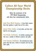 Image for 1997 World Championship Advertisement Card (World Championship Decks) - Magic: The Gathering