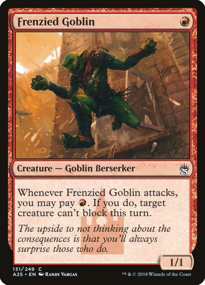 Image for Frenzied Goblin (131) (Masters 25) - Magic: The Gathering