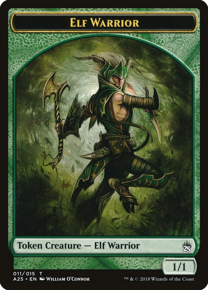Image for Elf Warrior Token (011) (11) (Masters 25) - Magic: The Gathering