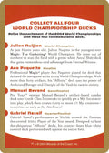 Image for 2004 World Championship Advertisement Card (World Championship Decks) - Magic: The Gathering