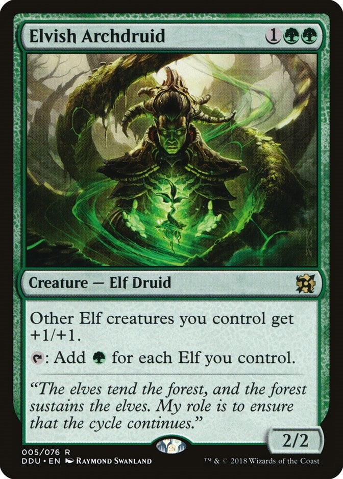 Image for Elvish Archdruid (5) (Elves vs. Inventors) - Magic: The Gathering