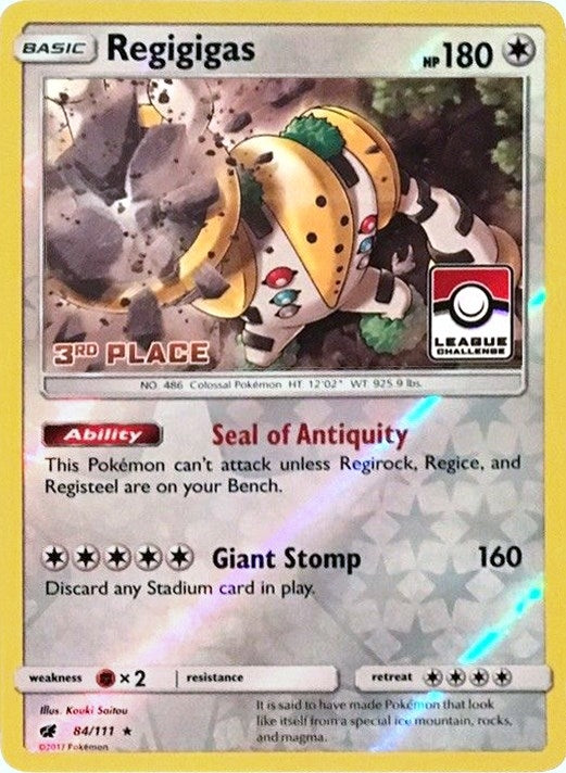 Image for Regigigas - 84/111 (League Challenge) [3rd Place] (084/111) (PR) - Pokemon