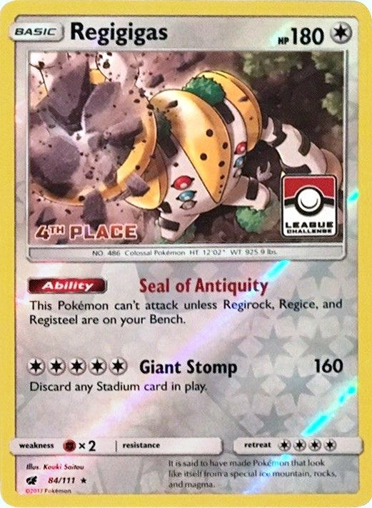 Image for Regigigas - 84/111 (League Challenge) [4th Place] (084/111) (PR) - Pokemon
