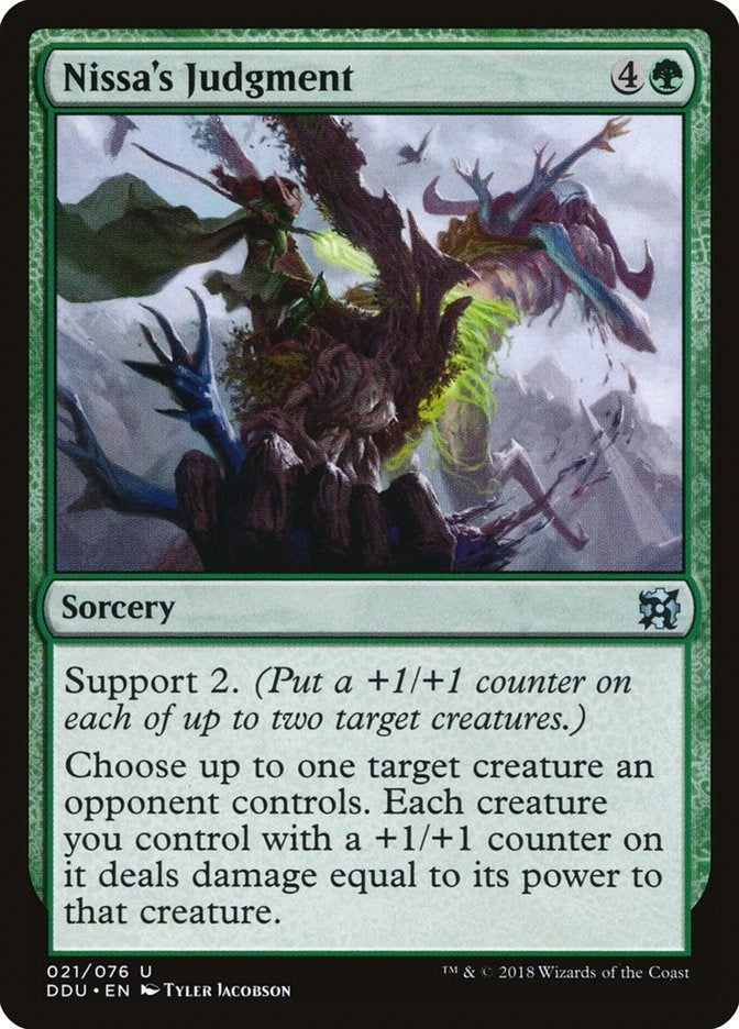 Image for Nissa's Judgment (21) (Elves vs. Inventors) - Magic: The Gathering