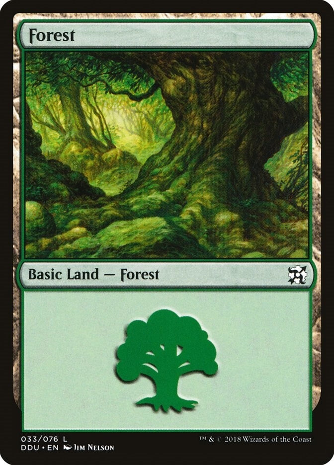 Image for Forest (033) (33) (Elves vs. Inventors) - Magic: The Gathering