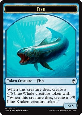 Image for Fish // Kraken Double-Sided Token (5 // 6) (Masters 25) - Magic: The Gathering