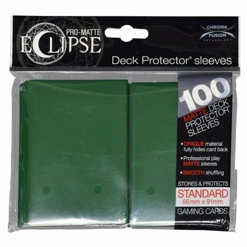 Image for PRO-Matte Eclipse Standard Deck Protector Sleeves - Forest Green (Classic) (100-Pack) - Card Sleeves
