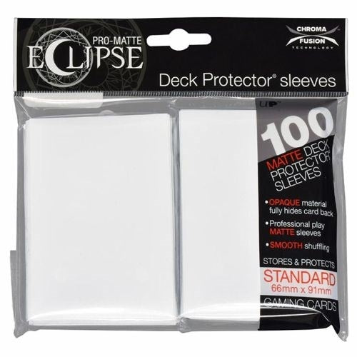 Image for PRO-Matte Eclipse Standard Deck Protector Sleeves - Arctic White (Classic) (100-Pack) - Card Sleeves