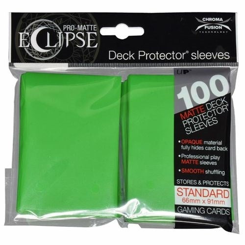 Image for PRO-Matte Eclipse Standard Deck Protector Sleeves - Lime Green (Classic) (100-Pack) - Card Sleeves