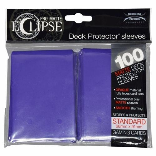 Image for PRO-Matte Eclipse Standard Deck Protector Sleeves - Royal Purple (Classic) (100-Pack) - Card Sleeves