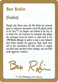 Image for 1998 Ben Rubin Biography Card (World Championship Decks) - Magic: The Gathering
