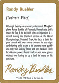 Image for 1998 Randy Buehler Biography Card (World Championship Decks) - Magic: The Gathering