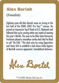 Image for 2001 Alex Borteh Biography Card (World Championship Decks) - Magic: The Gathering