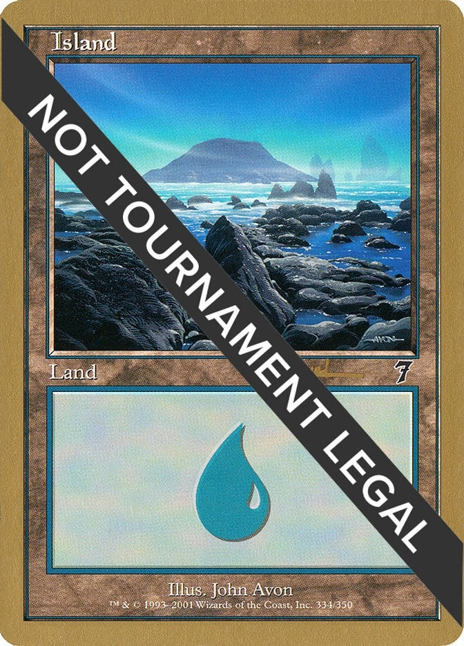 Image for Island (334) - 2001 Alex Borteh (7ED) (World Championship Decks) - Magic: The Gathering