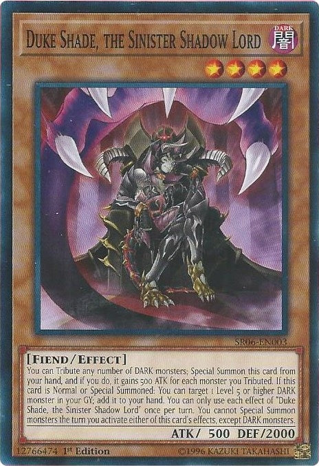 Image for Duke Shade, the Sinister Shadow Lord (SR06-EN003) (SR06) - YuGiOh