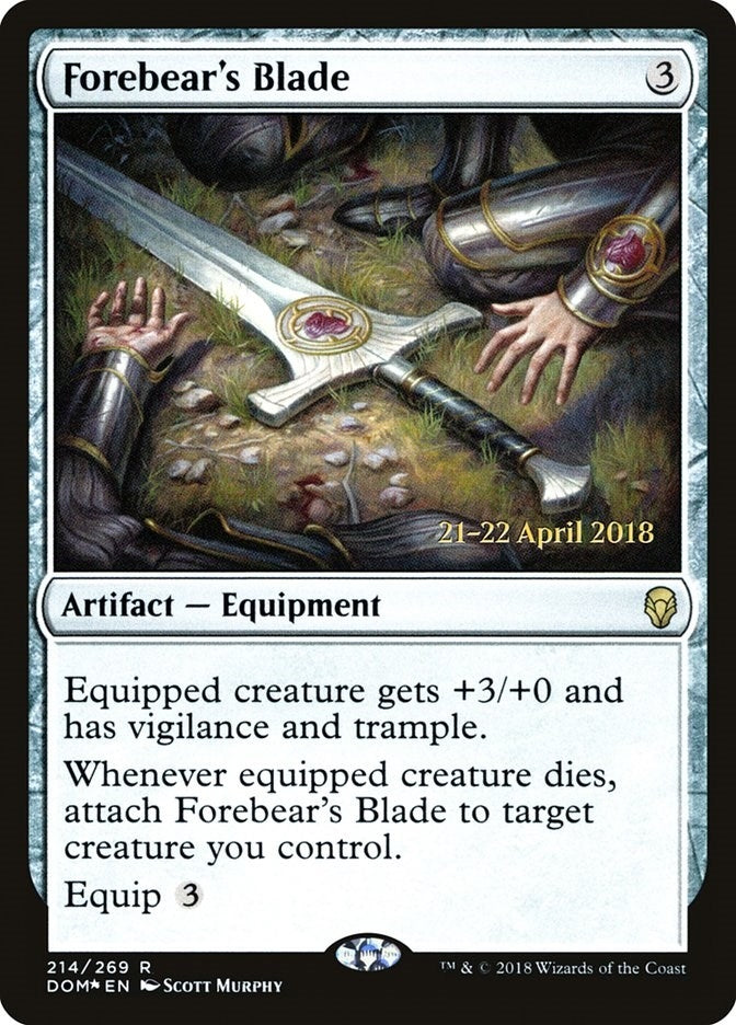 Image for Forebear's Blade (214) (Prerelease Cards) - Magic: The Gathering
